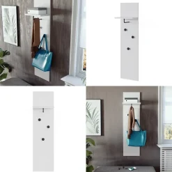 Wandgarderobe Siri Weiß 36 x 135 cm Vicco