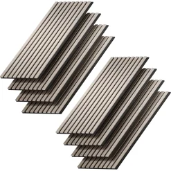 Wandpaneele Akustikpaneel Braun 8 Stück Vicco