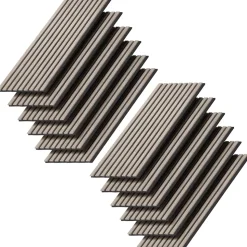 Wandpaneele Akustikpaneel Braun 12 Stück Vicco