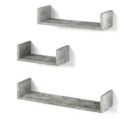 Wandregal Beton 60 x 10 cm 3er Set Vicco