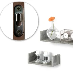 Wandregal Beton 60 x 10 cm 3er Set Vicco