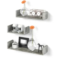 Wandregal Beton 60 x 10 cm 3er Set Vicco