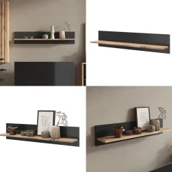 Wandregal Amber Eiche Wotan 100 x 20 cm wandhalterung Vicco