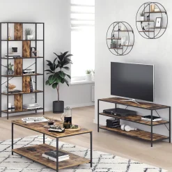 Wandregal Fyrk Antikholz 55 x 55 cm Rund Vicco