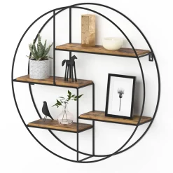 Wandregal Fyrk Antikholz 55 x 55 cm Rund Vicco