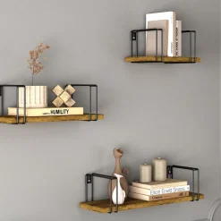 Wandregal Fyrk Antikholz 3 Teile Vicco