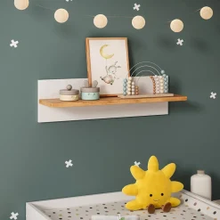Wandregal Kinderzimmer Malia Weiß/Artisan 70 x 20 cm Vitalispa