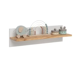 Wandregal Kinderzimmer Malia Weiß/Artisan 70 x 20 cm Vitalispa