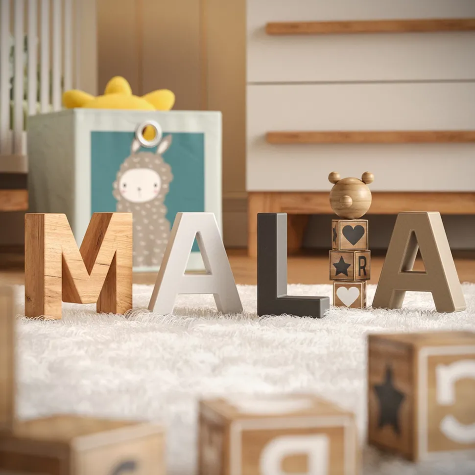 Wandregal Kinderzimmer Malia Weiß/Artisan 70 x 20 cm Vitalispa