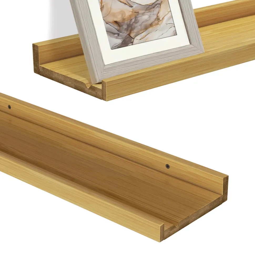 Wandregal Linus Naturholz 60 x 4 cm 2er Set Vicco