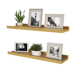 Wandregal Linus Naturholz 60 x 4 cm 2er Set Vicco