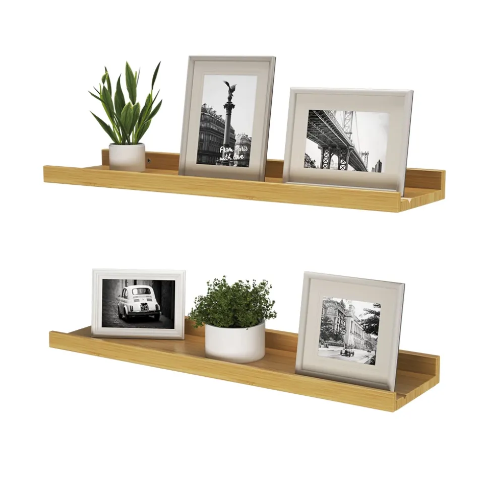 Wandregal Linus Naturholz 60 x 4 cm 2er Set Vicco