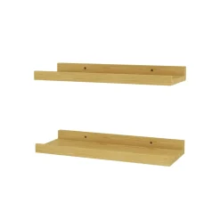 Wandregal Linus Naturholz 40 x 4 cm 2er Set Vicco
