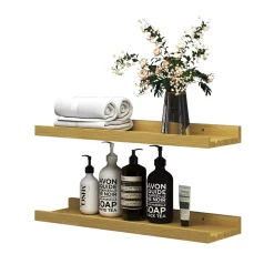 Wandregal Linus Naturholz 40 x 4 cm 2er Set Vicco