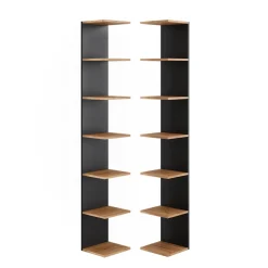 Wandregal Paolo Anthrazit 30 x 190 cm 2er Set Vicco