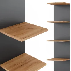 Wandregal Paolo Anthrazit 30 x 190 cm 2er Set Vicco