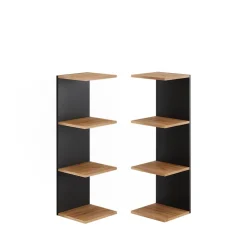 Wandregal Paolo Anthrazit 30 x 95 cm 2er Set Vicco