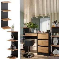 Wandregal Paolo Anthrazit 30 x 95 cm 2er Set Vicco