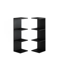 Wandregal Paolo Schwarz 30 x 95 cm 2er Set Vicco