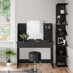 Wandregal Paolo Schwarz 30 x 190 cm Vicco