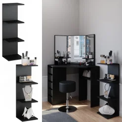 Wandregal Paolo Schwarz 30 x 95 cm Vicco