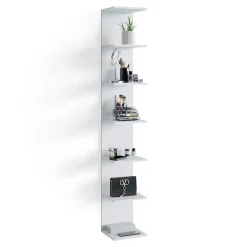 Wandregal Paolo Weiß 30 x 190 cm mit 6 offenen Fächern Vicco