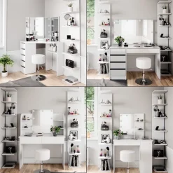 Wandregal Paolo Weiß 30 x 190 cm 2er Set Vicco