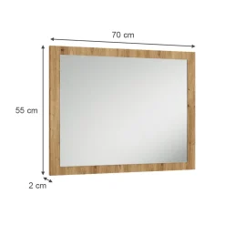 Wandspiegel Selena Artisan-Eiche 70 x 55 cm Vicco