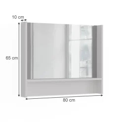Wandspiegel Sherry Weiß 80 x 65 cm Vicco