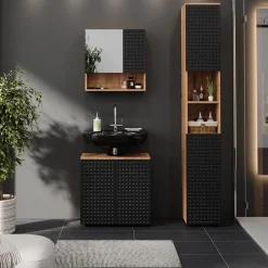 Waschbeckenunterschrank Irma Anthrazit gepunktet 60 x 59 cm Vicco