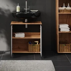 Waschbeckenunterschrank Irma Anthrazit gepunktet 60 x 59 cm Vicco