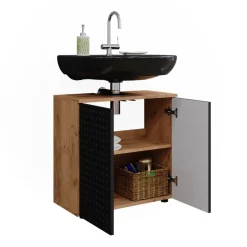 Waschbeckenunterschrank Irma Anthrazit gepunktet 60 x 59 cm Vicco