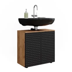 Waschbeckenunterschrank Irma Anthrazit gepunktet 60 x 59 cm Vicco