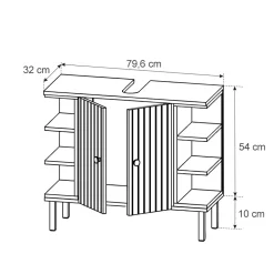 Waschbeckenunterschrank Aquis Weiß 79.6 x 64 cm Vicco