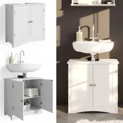 Waschbeckenunterschrank Bianco Weiß 60 x 60 cm Vicco