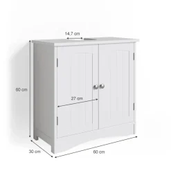 Waschbeckenunterschrank Bianco Weiß 60 x 60 cm Vicco