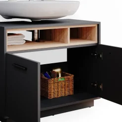 Waschbeckenunterschrank Beatrice Anthrazit 80 x 64 cm Vicco