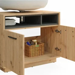 Waschbeckenunterschrank Beatrice Artisan Eiche/Anthrazit 80 x 64 cm Vicco