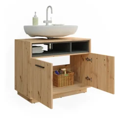 Waschbeckenunterschrank Beatrice Artisan Eiche/Anthrazit 80 x 64 cm Vicco