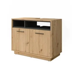 Waschbeckenunterschrank Beatrice Artisan Eiche/Anthrazit 80 x 64 cm Vicco