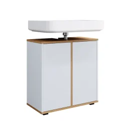 Waschbeckenunterschrank Didi Weiß/Artisan 60 x 62 cm mit 2 Türen Vicco