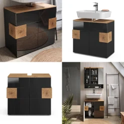 Waschbeckenunterschrank Eden Anthrazit 73.1 x 64 cm Vicco