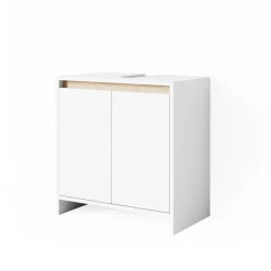 Waschbeckenunterschrank Emma Weiß/Sonoma 58 x 60 cm Vicco