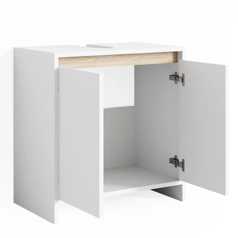 Waschbeckenunterschrank Emma Weiß/Sonoma 58 x 60 cm Vicco