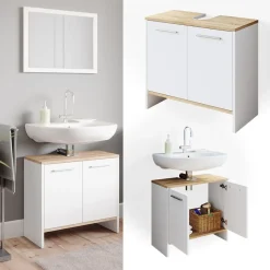 Waschbeckenunterschrank Elvio Weiß 60.4 x 55 cm Vicco