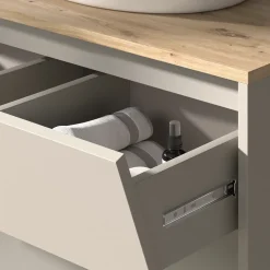 Waschbeckenunterschrank Edelin Cashmere 80 x 50 cm mit 2 Schubladen Vicco