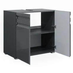 Waschbeckenunterschrank Fredd Anthrazit Hochglanz 60 x 60 cm Vicco