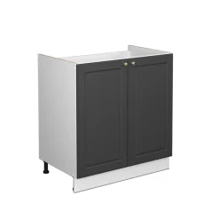 Waschbeckenunterschrank Fame-Line Anthrazit-Gold 80 x 82 cm ohne Arbeitsplatte Vicco