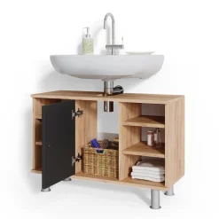 Waschbeckenunterschrank Fynn Anthrazit 80 x 54 cm Vicco