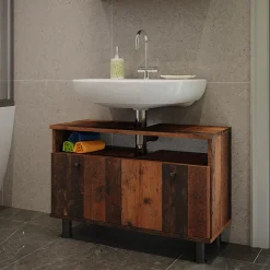 Waschbeckenunterschrank Fynn Oldstyle 80.2 x 54 cm mit Schublade Vicco